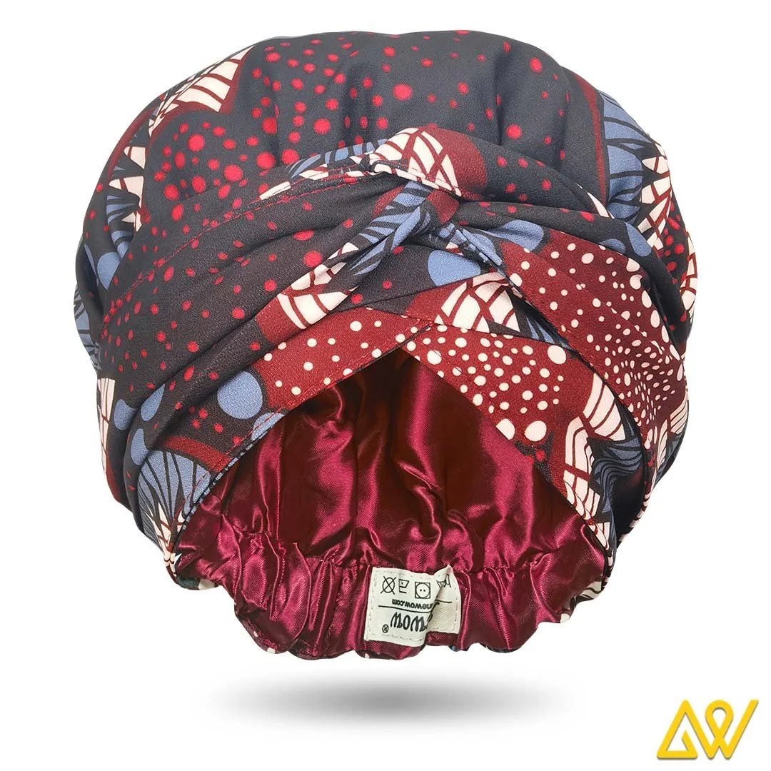 African Print Head Wrap With Satin-Lined(Lyphard) -AW1209