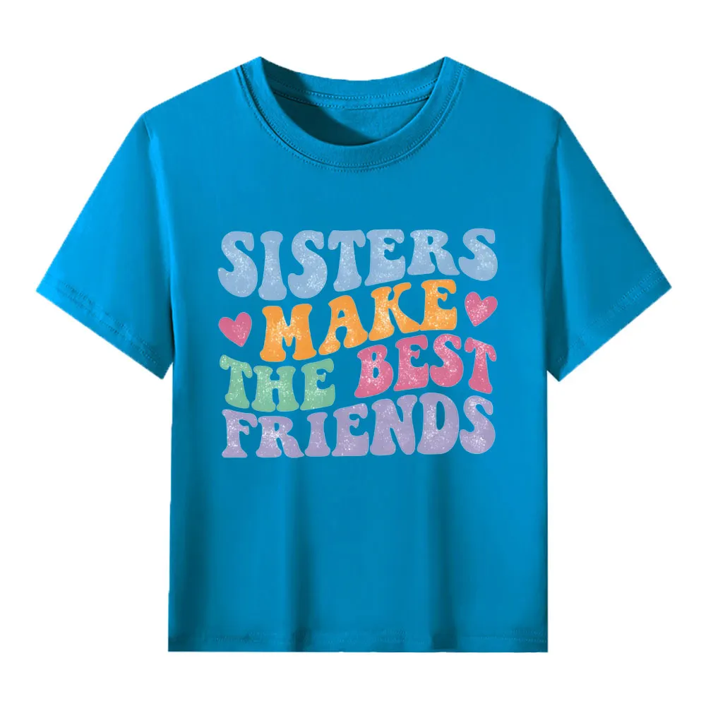 【2Y-13Y】"Sisters Make The Best Friends" Retro Kids' T-Shirt
