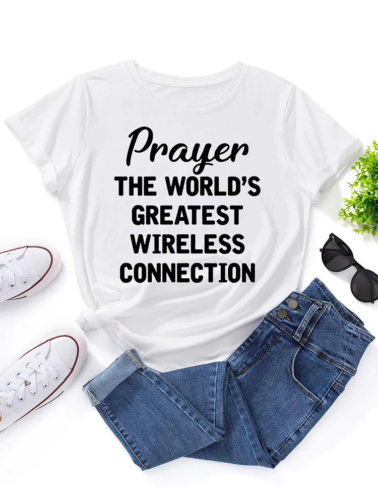 Bestdealfriday Prayer The World's Greatest Connection T-Shirt