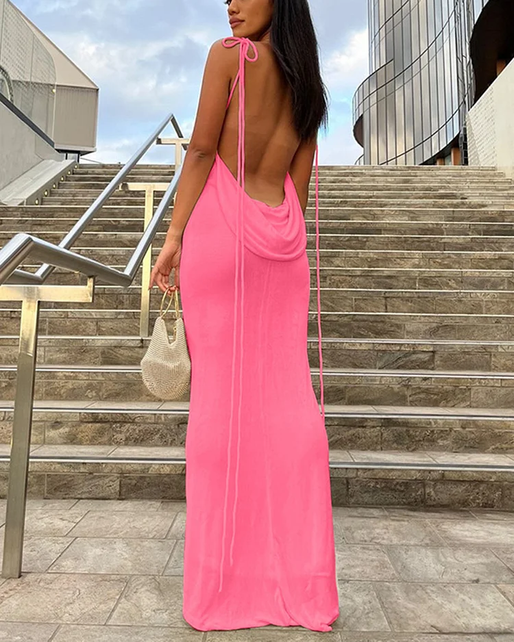 Sexy strapless backless slim fit hip dress