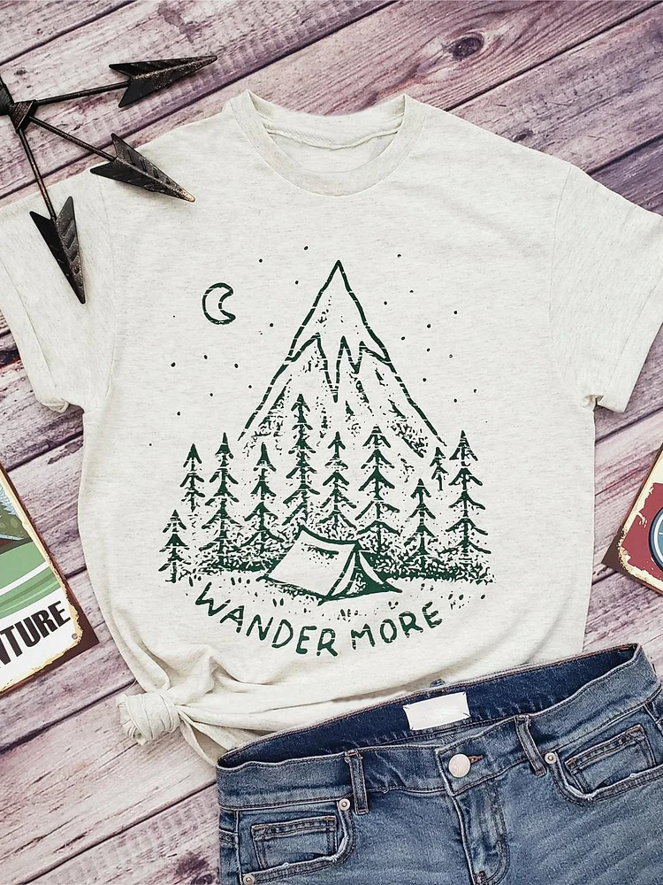 Bestdealfriday Wander More Shirt Travel Tee
