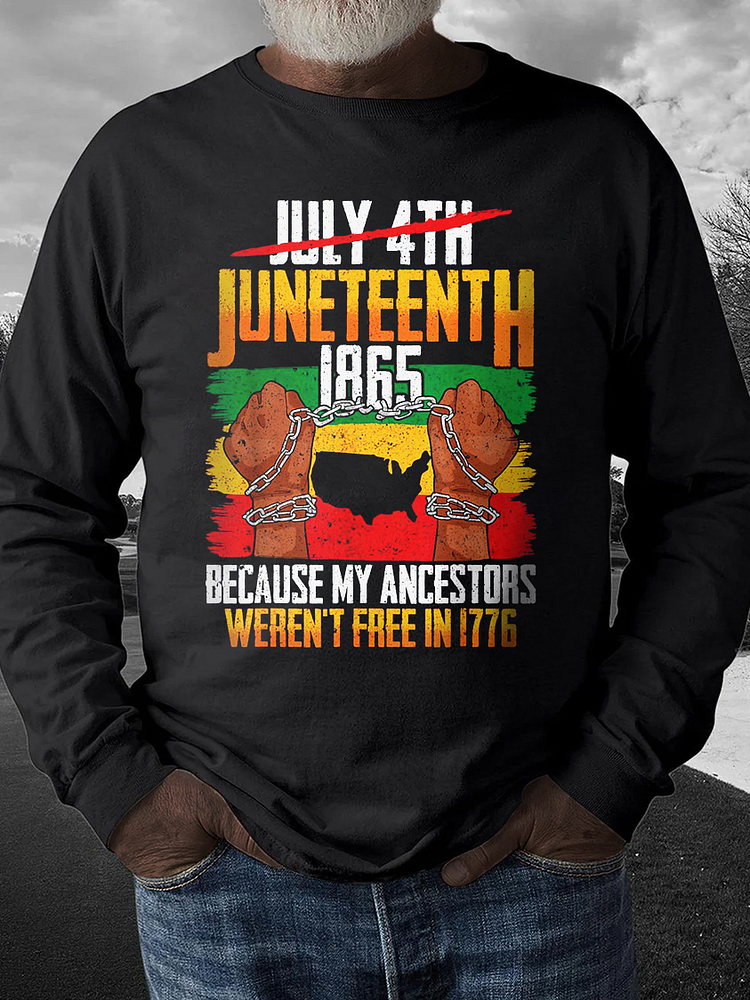Men's Juneteenth 1865 My Ancestors Weren't Free In 1776 Sweatshirt