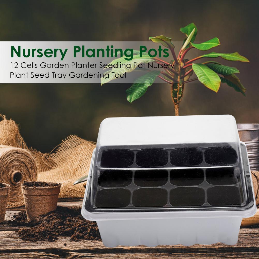 12 Cells Garden Planter Seedling Pot Nursery Plant Seed Tray (White)(4pc, 501 Original 
12 Cells Garden Planter Seedling Pot Nursery Plant Seed Tray (White)(4pc, 501 Original