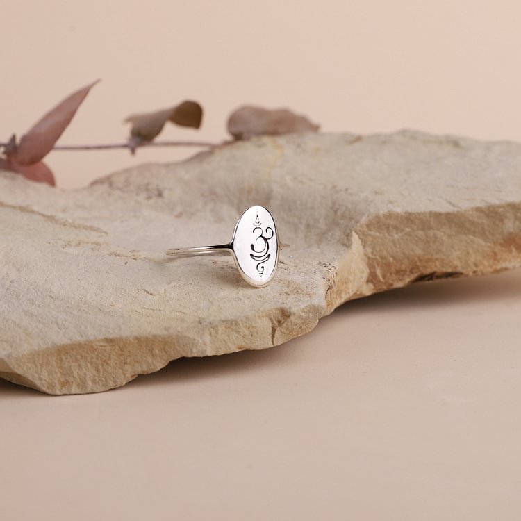 Cute Yoga Symbol Breathe Ring