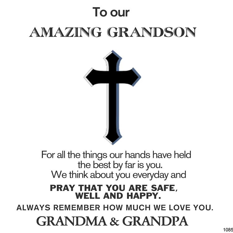 Gift Card - For Grandson Pray That You Are Safe, Well And Happy