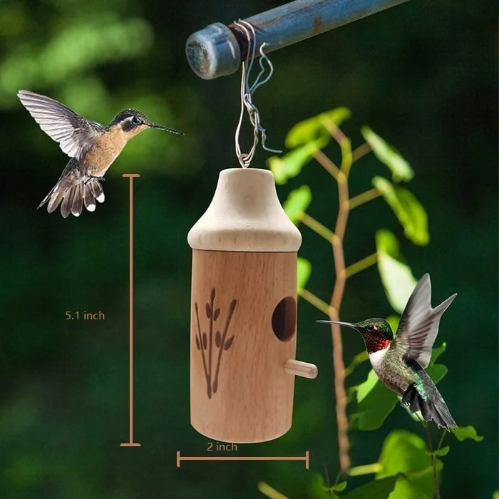 Wooden Hummingbird House-Gift for Nature Lovers socialshop