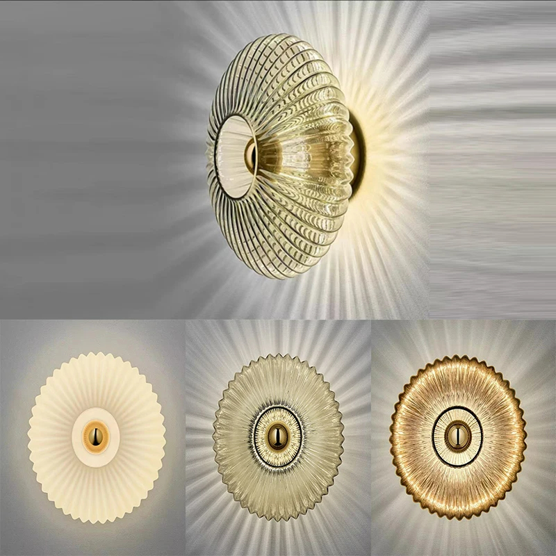 Image showcasing Glass Wall Lamp glass wall Sconce For Corridor Background Bedroom ...
