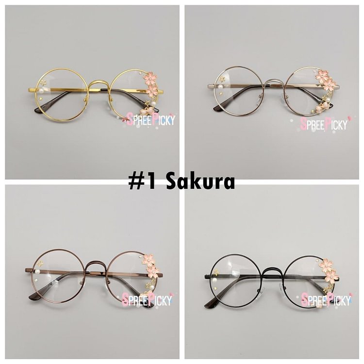 4 Colors Kawaii Sakura Rose Space Lolita Glasses Frame SP13770