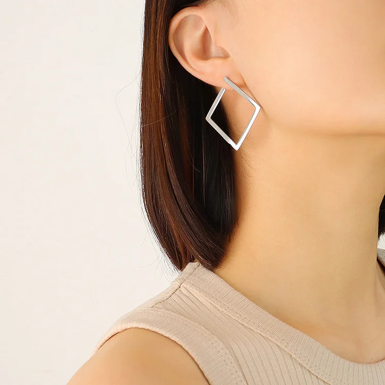 Trendy minimalist geometric earrings socialshop