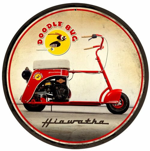 Motorbike- Round Shape Tin Signs/Wooden Signs - 30*30CM