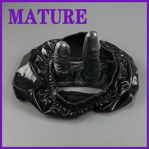 pornhint Pornhint Chastity Belt Dildo Panties Women Sex Toys, Double Holes Silicone Dildo Panties, Dildo BDSM Bondage Restraints Toy, Mature