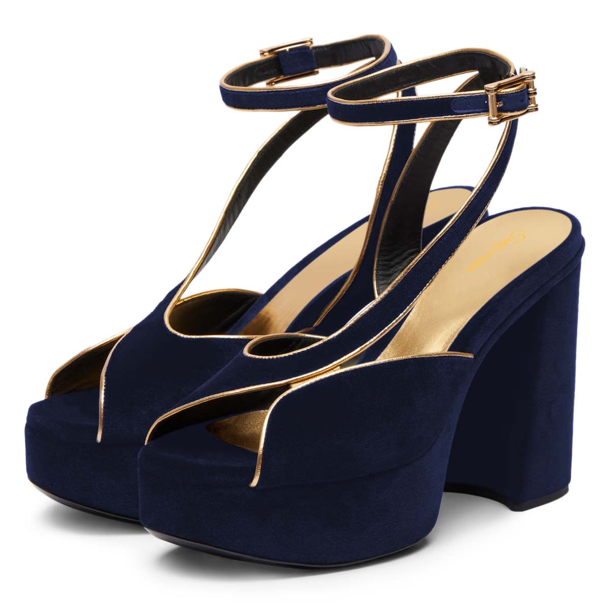 green emerald velvet dress Amazon.com | FSJ Women Chic Stiletto Heels D'Orsay Pumps Gold Ankle Strap  Rings Closed Pointed Toe Heeled Sandals Back Zip Ladies Dress Shoes Size 4  Navy main image 0