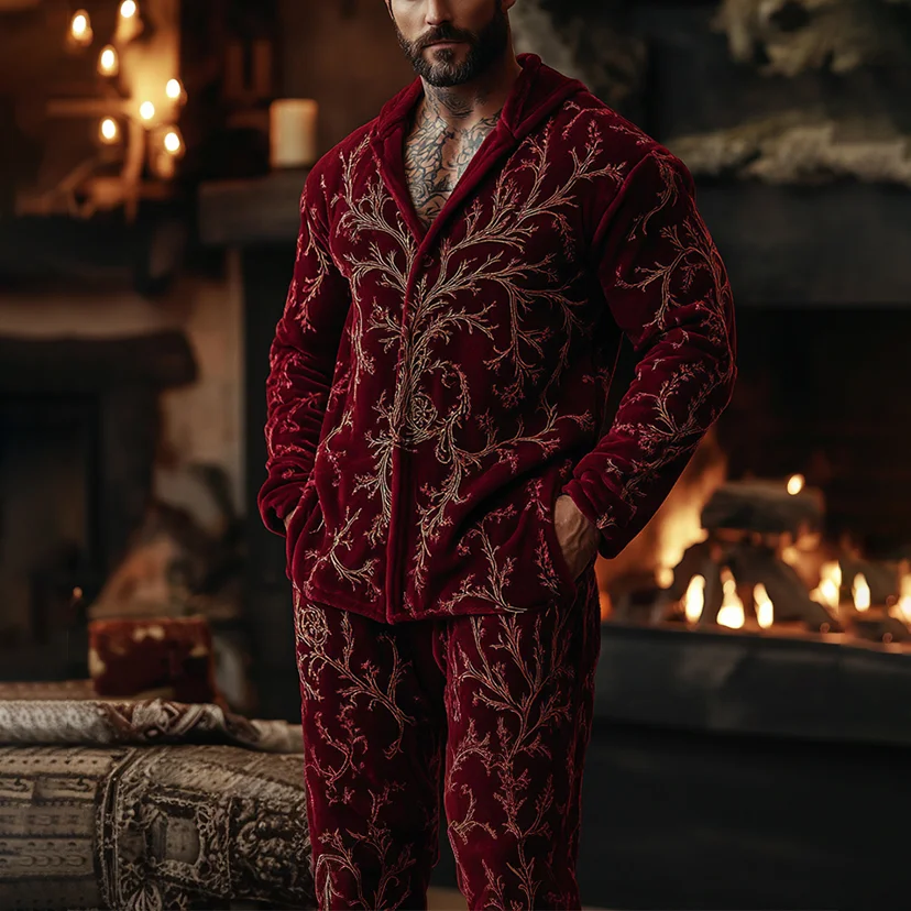 Men's Lux Velvet Pajamas Set-inspireuse