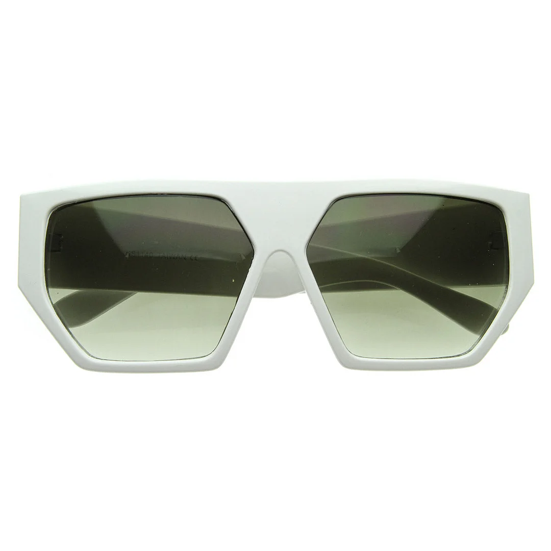 New Geometric Shades Funky-Futuristic Flat Top Retro Inspired glasses