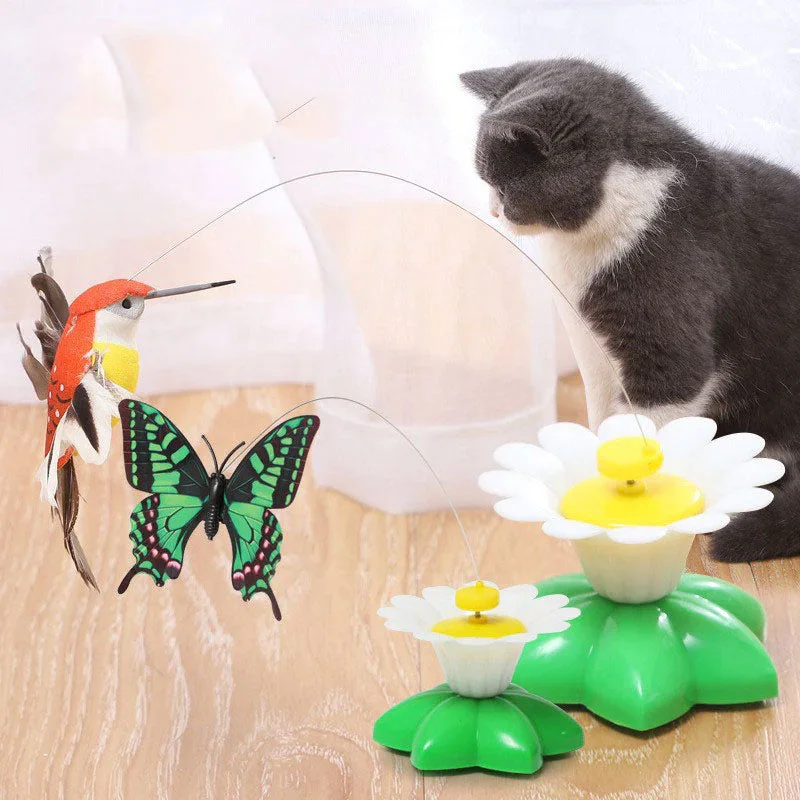 Electric Butterfly Hummingbird Cat Teaser Stick