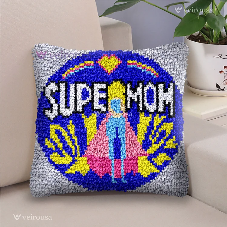 SuperMomLatch Hook Pillow Kit for Adult, Beginner and Kid veirousa