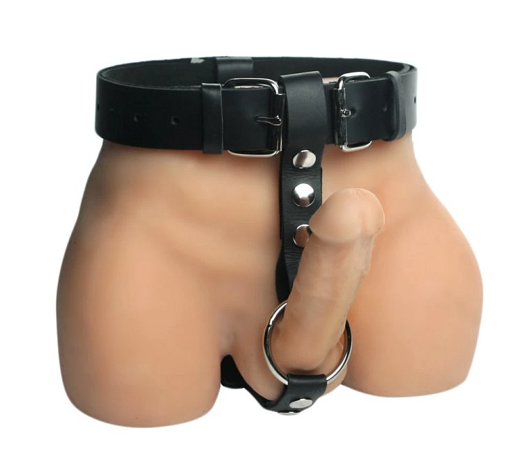 pornhint Pornhint Strict Leather Male Bondage Anal Sex Toy Butt Plug Cock Ring Penis Harness Toy