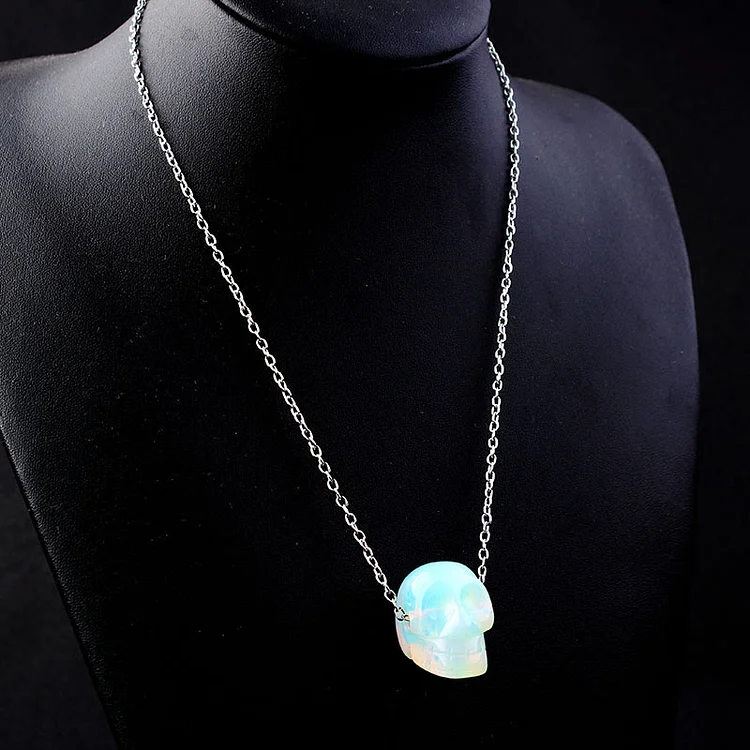 Olivenorma "Powerful Healing" Crystal Skull Necklace