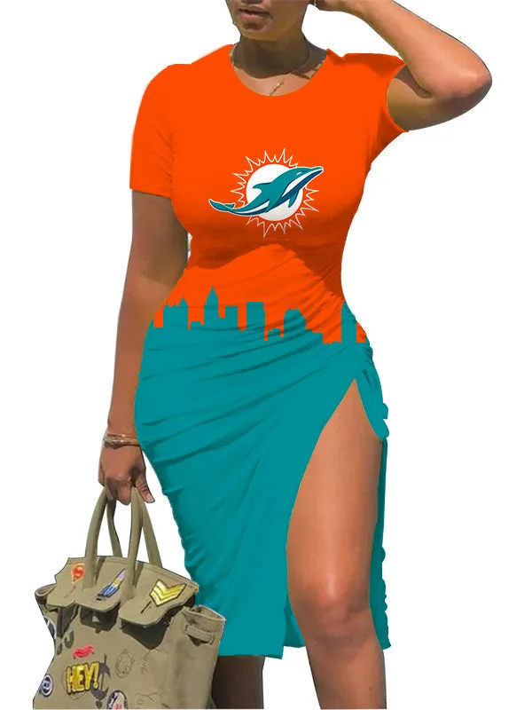 Miami Dolphins
Women's Slit Bodycon Dress