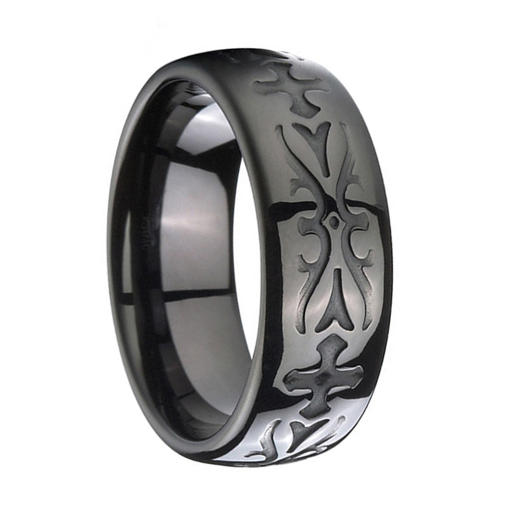 What are the dangers of Black Tungsten Carbide Ring Cross Flower