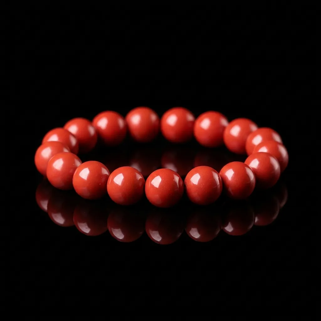 JiStones Imperial Crimson Cinnabar Bracelet | High-Content Natural Red Sand Jewelry