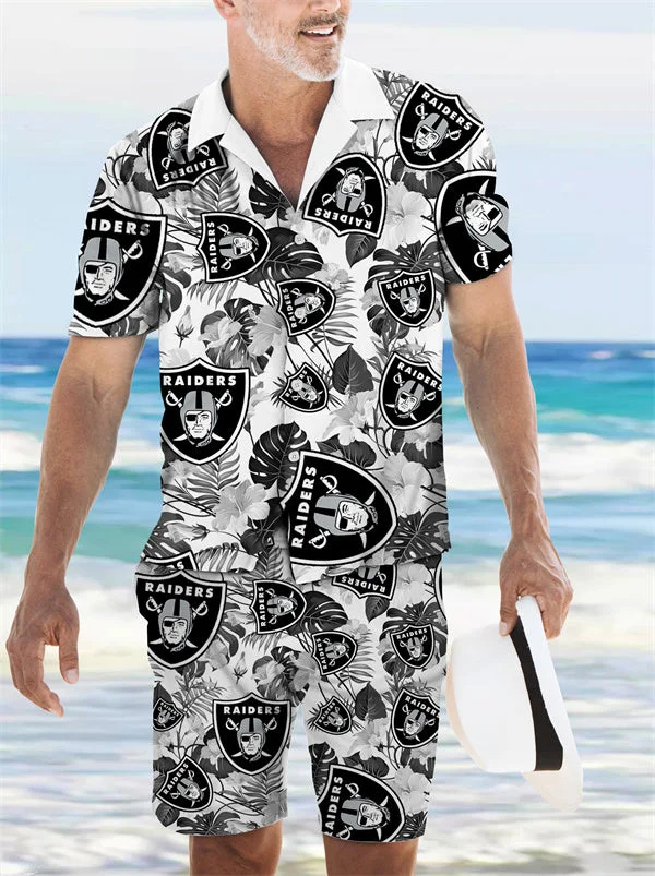 Las Vegas Raiders
Limited Edition Hawaiian Shirt And Shorts Two-Piece Suits