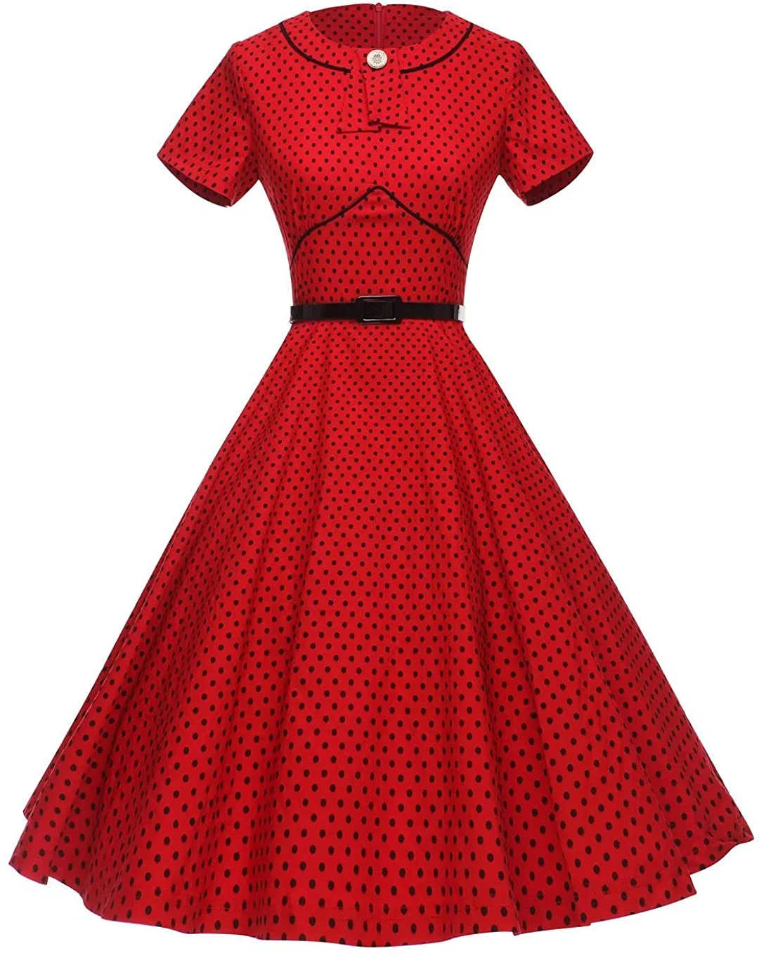 Women's 1950s Polka Dot Vintage Dresses Audrey Hepburn Style Party Dresses