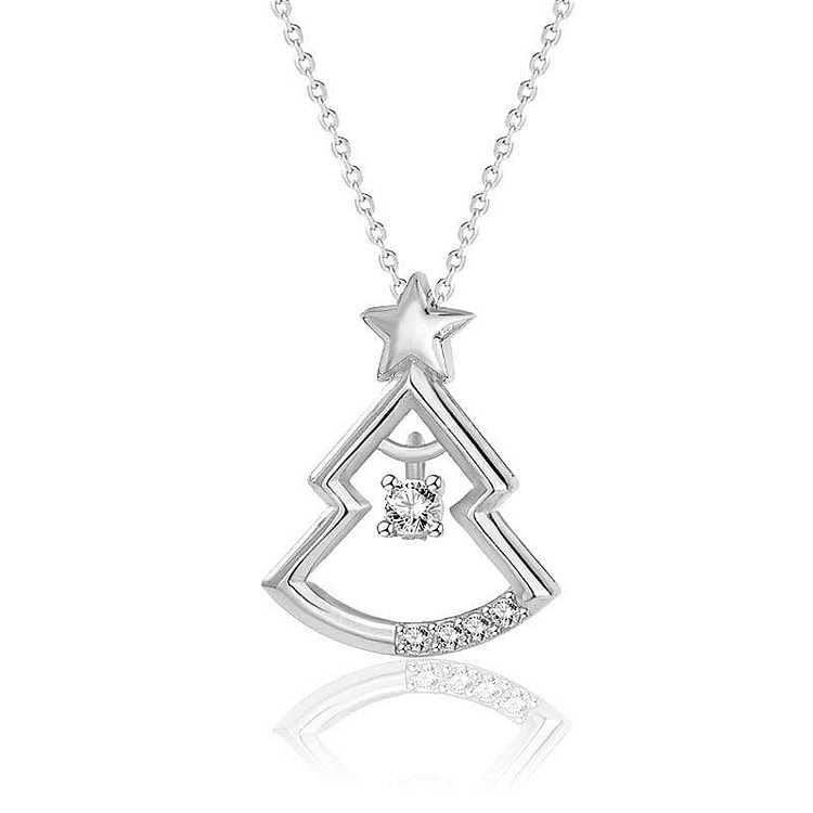 Christmas Tree Zircon Necklace