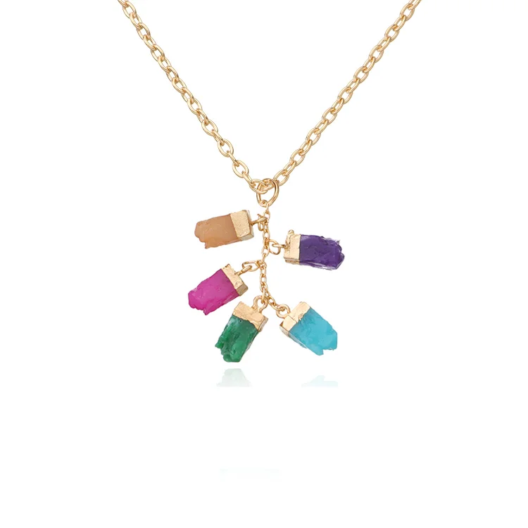 Olivenorma Colorful Crystal Pendant Necklace