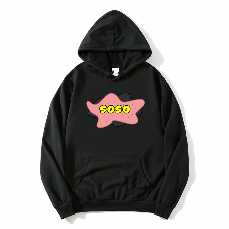 Unisex Just So So Hoodie New Arrival Winter Hoodie Black