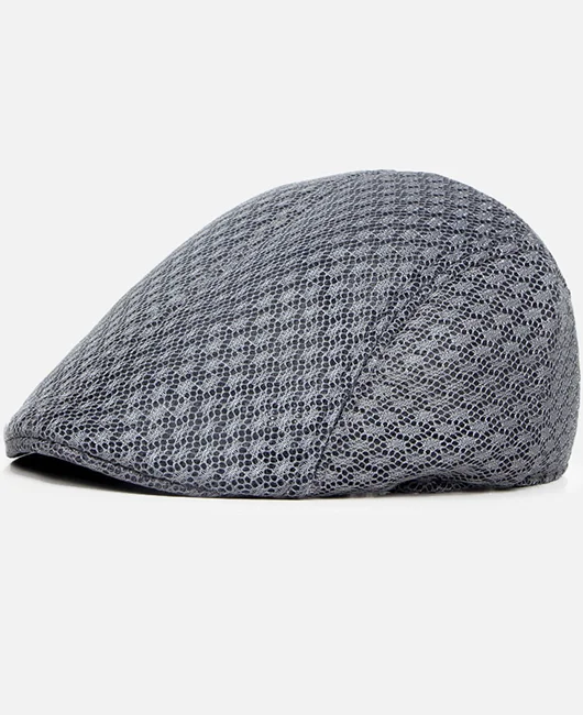 Solid Hollow Out Short Eaves Peaked Cap 