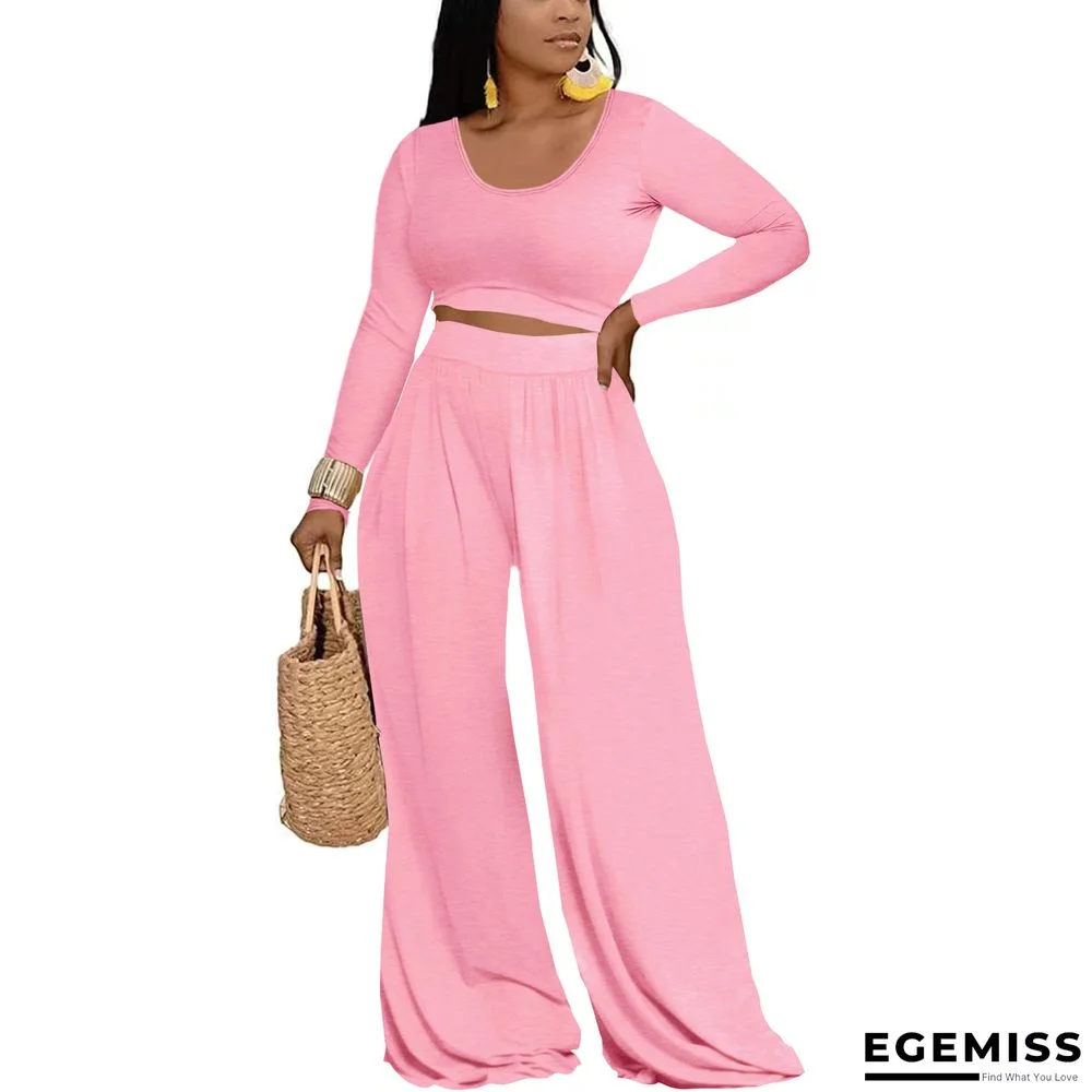 Pink Fashion Leisure Commute Sexy Loose Two Pieces | EGEMISS