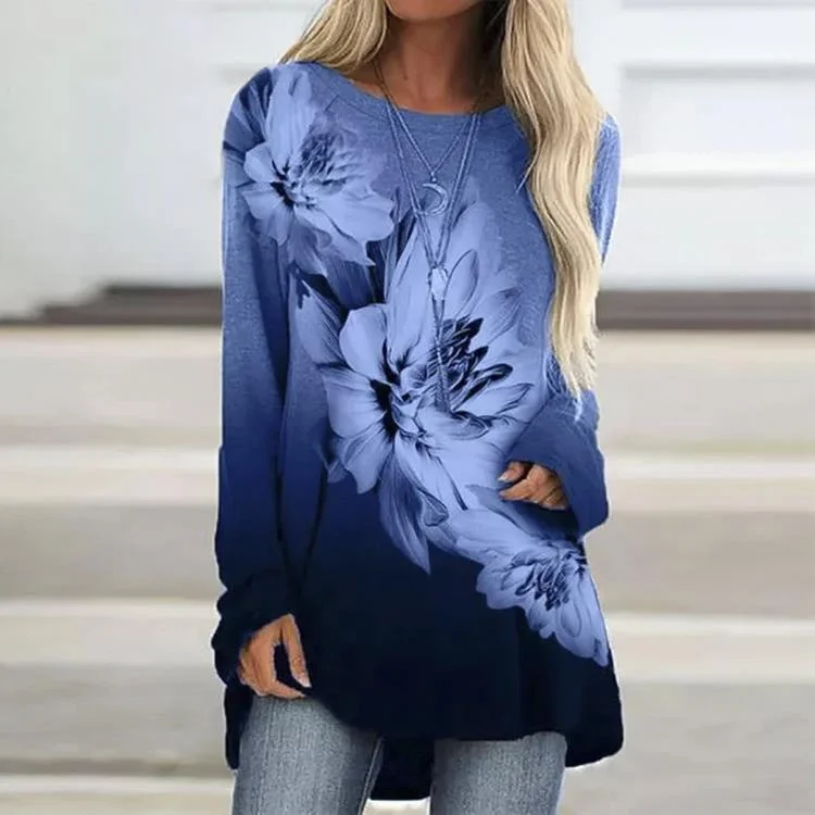 Urban Casual Pullover Round Neck Loose T-Shirt
