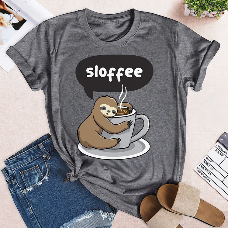 ANB - Sloffee Sloth  T-Shirt Tee-04802