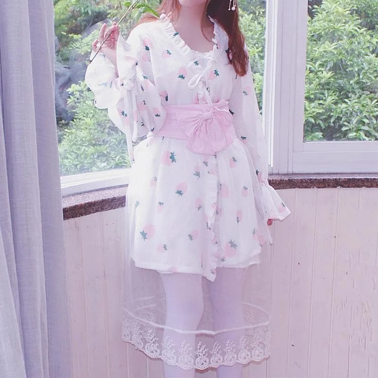 Strawberry Lace Lolita Bathrobe SP1711457