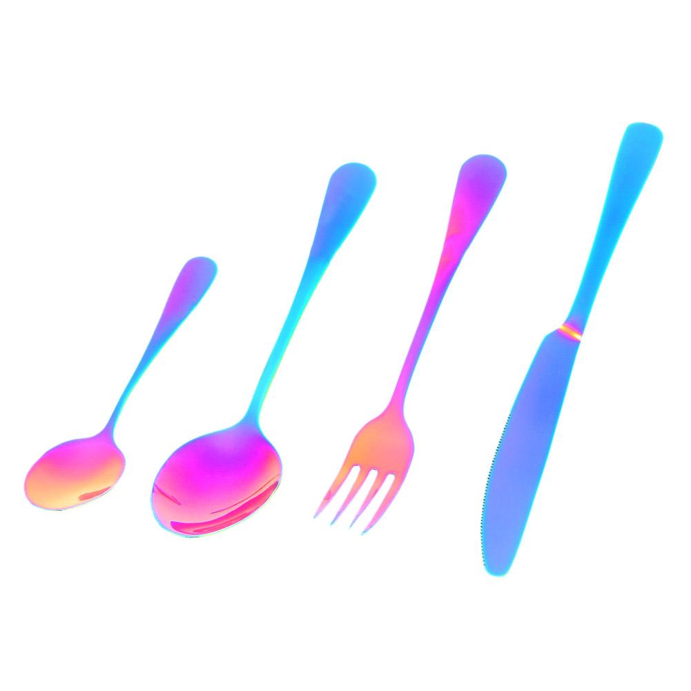 4pcs Dinnerware Set Stainless Steel Knife Fork Spoon Western Food Tableware, Multicolor, 501 Original
4pcs Dinnerware Set Stainless Steel Knife Fork Spoon Western Food Tableware, Multicolor, 501 Original