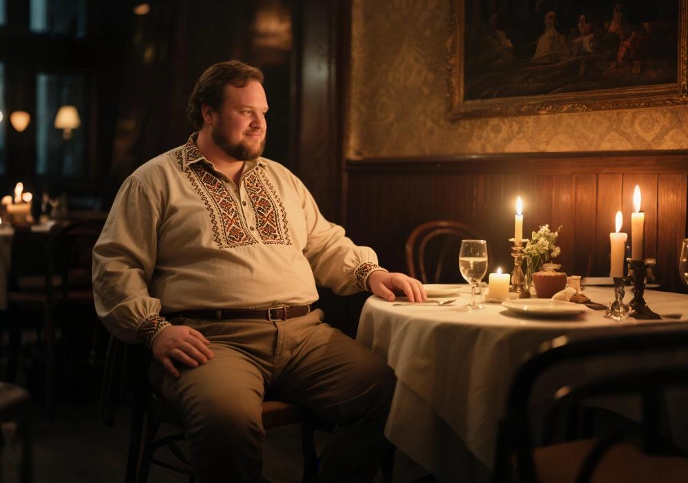 A man having a date in stylish Western shirts