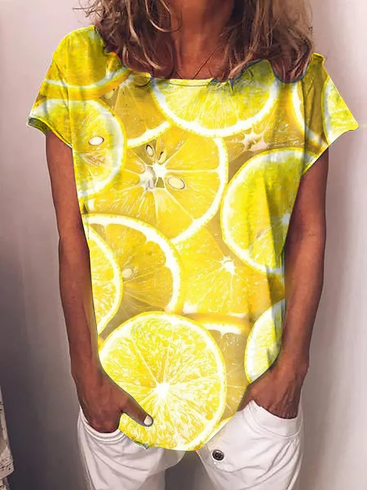 Bestdealfriday Orange Casual Short Sleeve Shirts Tops