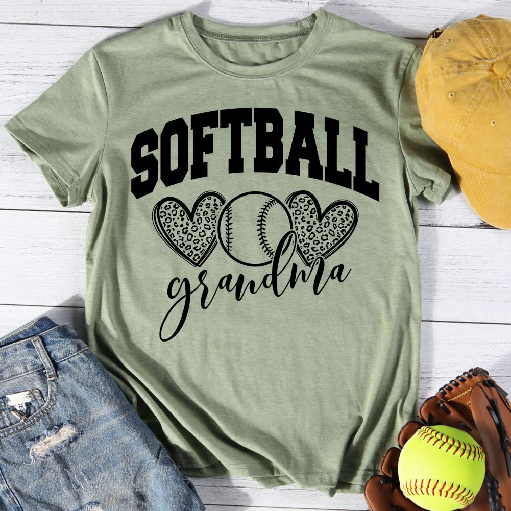 softball grandma Round Neck T-shirt-0024315-Guru-buzz