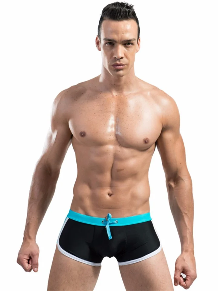 Men's Tethered Swim Trunks Spa Swimsuit Quick-drying Spa Swimsuit Colorful Adult Swim Trunks Large Size Swimsuit Beach Swim Trunks-JRSEE