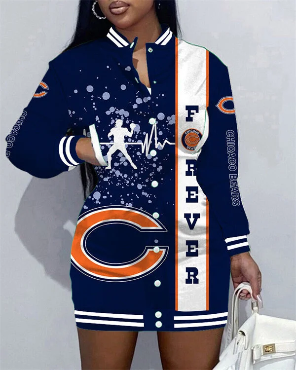 Chicago Bears
Limited Edition Button Down Long Sleeve Jacket Dress