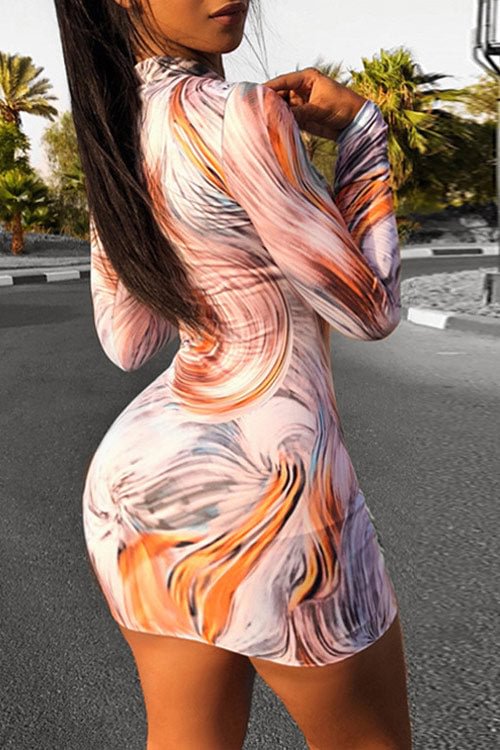 Sexy Mini Bodycon Long-sleeved Party Dress - BlackFridayBuys