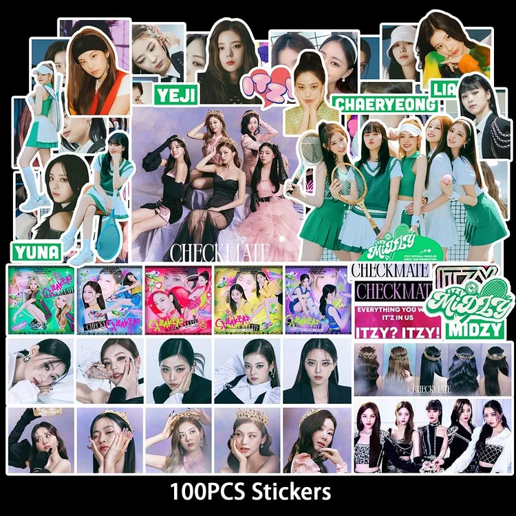 ITZY 100 Sheets CHECKMATE Album Stickers