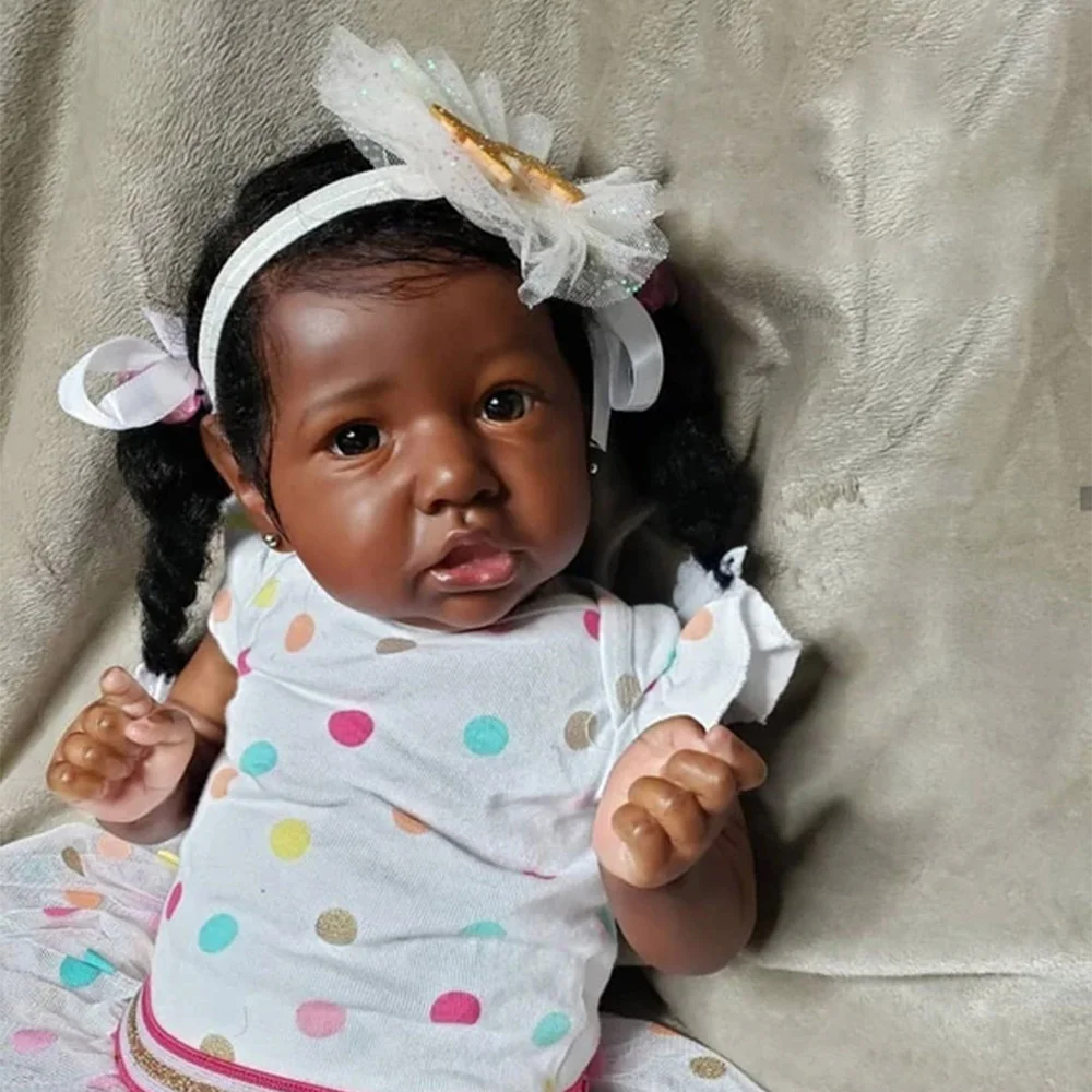[Black Reborn Baby Dolls] Handmade African American 12'' Vanessa Silicone Rebirth Baby Doll Girl -Creativegiftss® - [product_tag] RSAJ-Creativegiftss®
