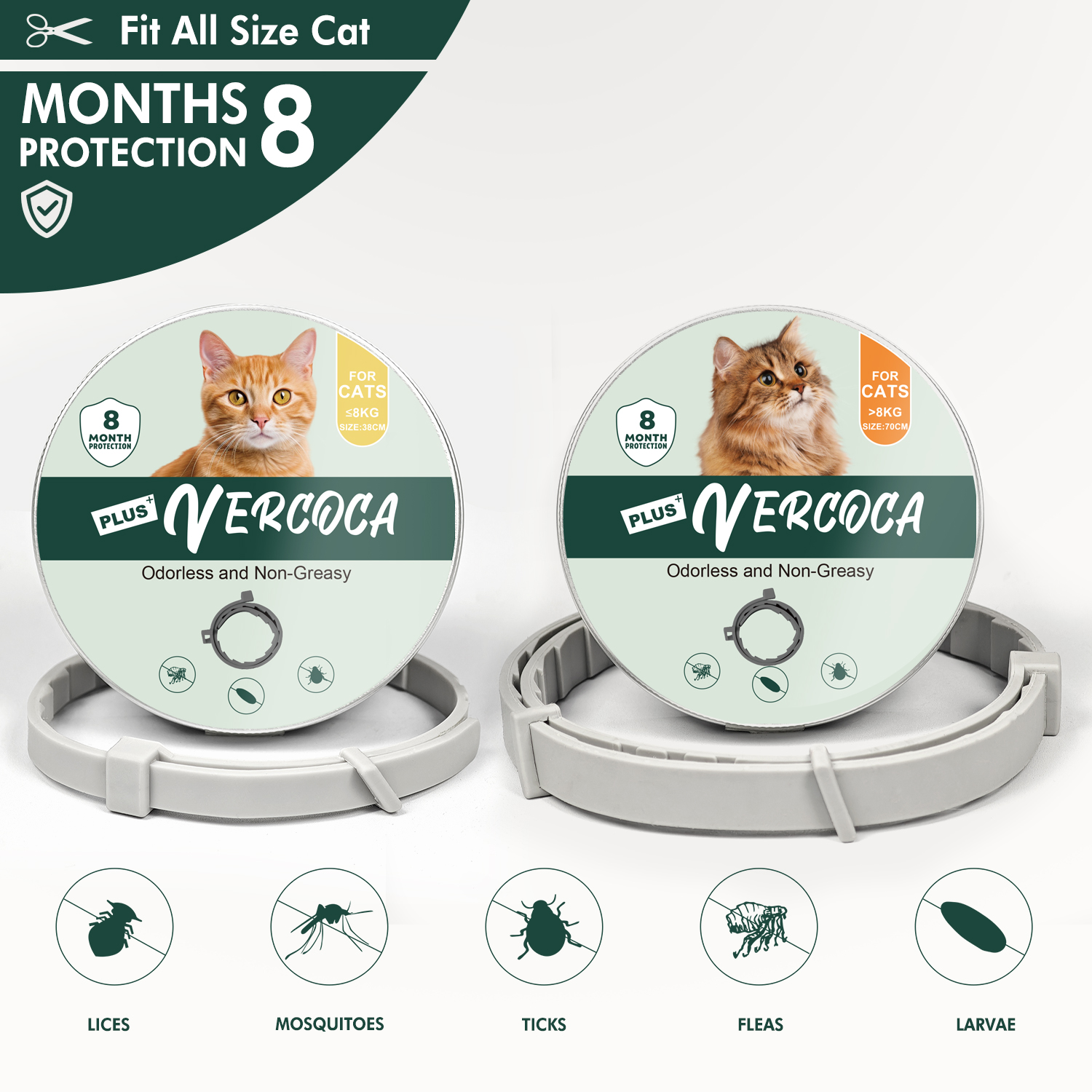 Curated visual reference: Visual Reference: Flea Tick Prevention Collars For Cats