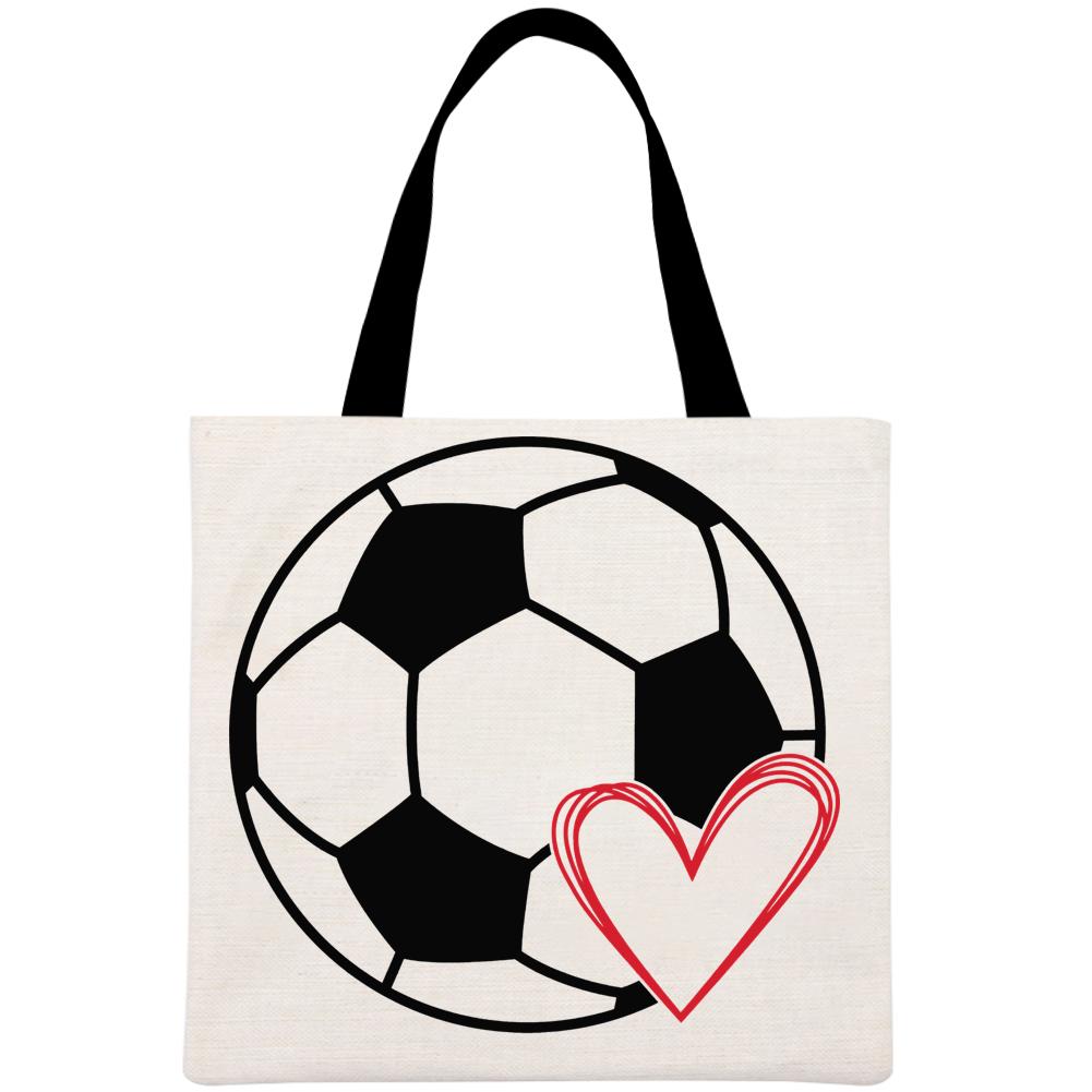 football Printed Linen Bag-Guru-buzz