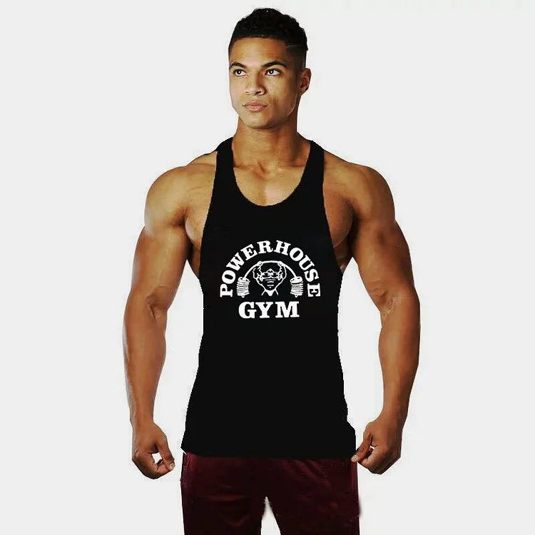 Men Print Style Gym Casual Sports Singlet Tank Top