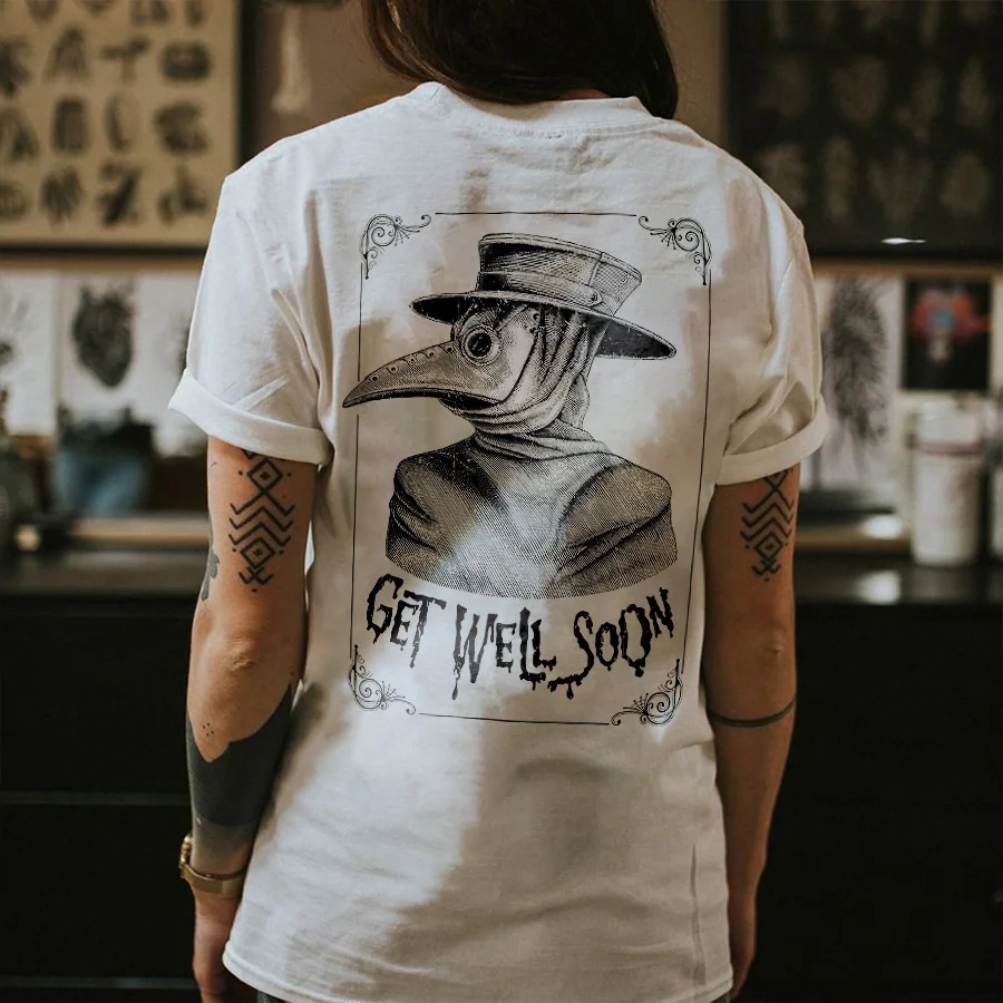 Get Well Soon Printed Women's T-shirt