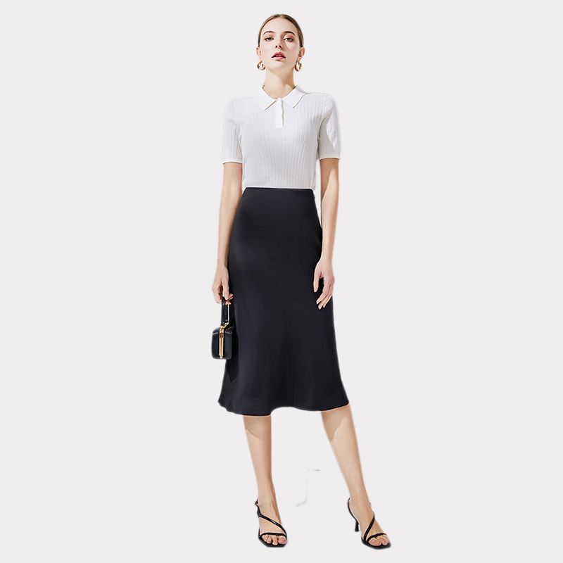 19 Momme Classic Silk Skirt REAL SILK LIFE