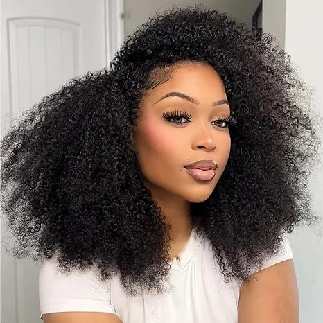 3 In 1 Half Wig | Afro Curly Summer Ready to Wear Breathable Wig- Afro Curly Half Wig For Versatile Styling